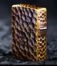 Vintage Texturized Vintage Zippo Vintage Zippo Marrtered Finish with Golden Ensemble Collectable Wind in Box 12 Main Original Zippo Lighter Sales - №9