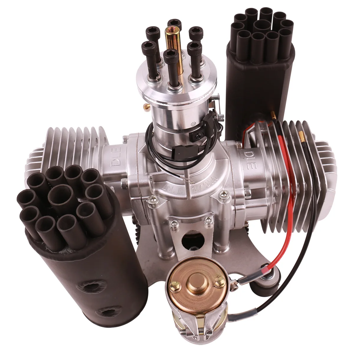 DLE170ML double cylinder side exhaust, natural air-cooled ultra-light electric start version, power umbrella gasoline engine