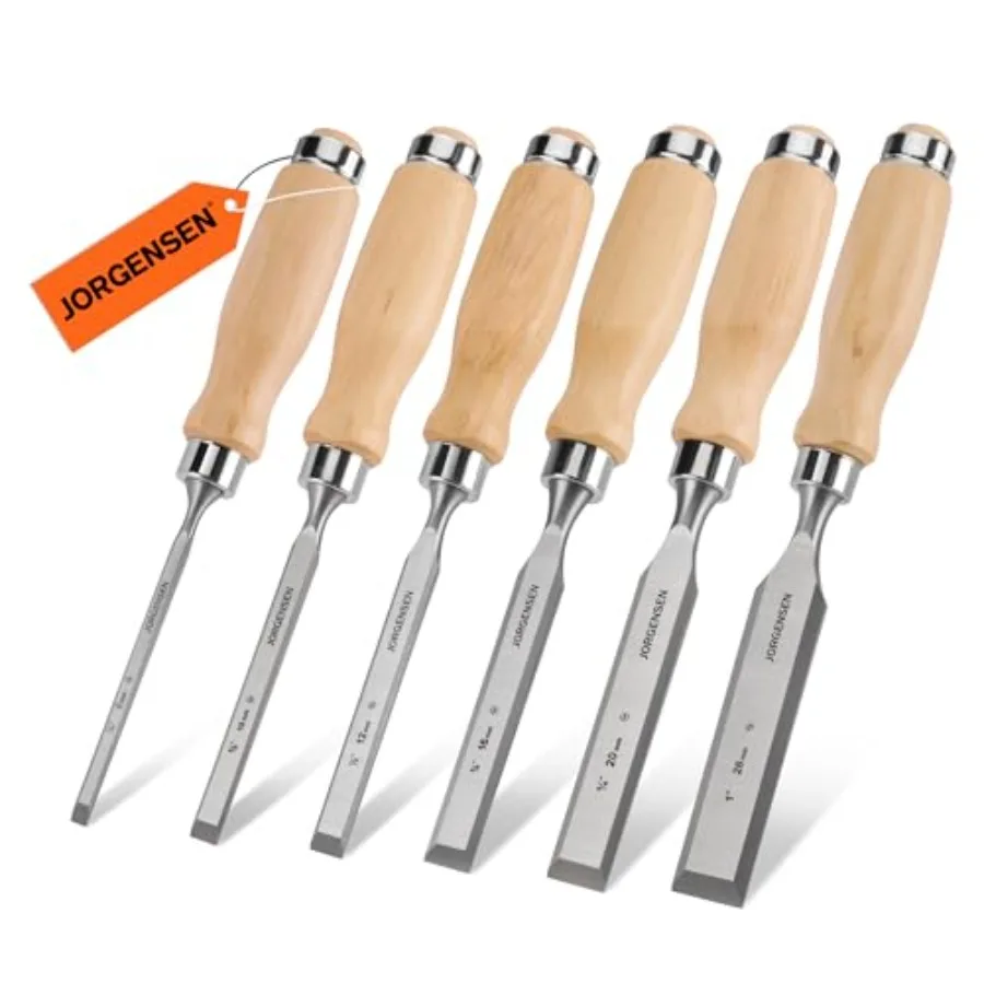 

Piece Wood Chisel Set, Chromium Alloy Steel Beveled Edge Wood Chisels, Wood Chisels for Woodworking, Ergonomic Hardwood Handle