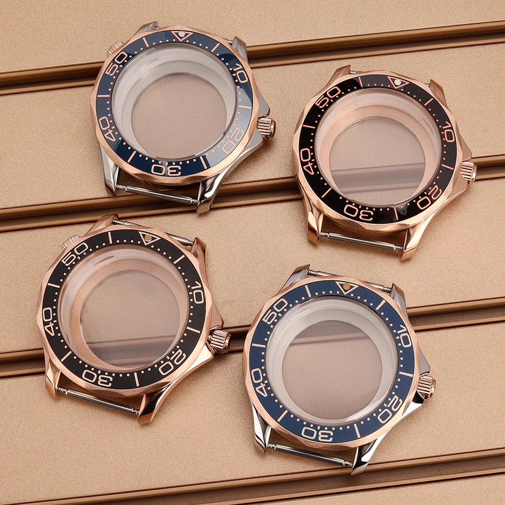 

NH35 41MM Lady's Watch Case Sapphire Glass For Seamaster 300 NH34 NH35 NH36 NH38 Movement 31MM Dial Stainless Steel Waterproof