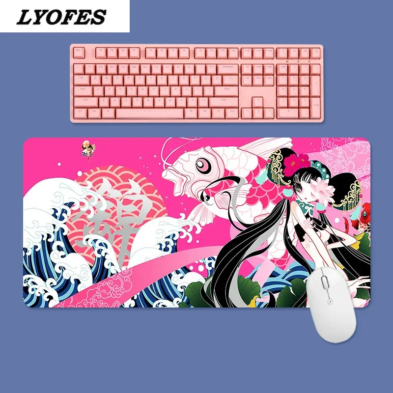 Chinese Style Cute Mouse Pad Large Kawaii Desk Pads Gaming Writing Desk Mats Keyboard Mousepad for PC Computer Gamer