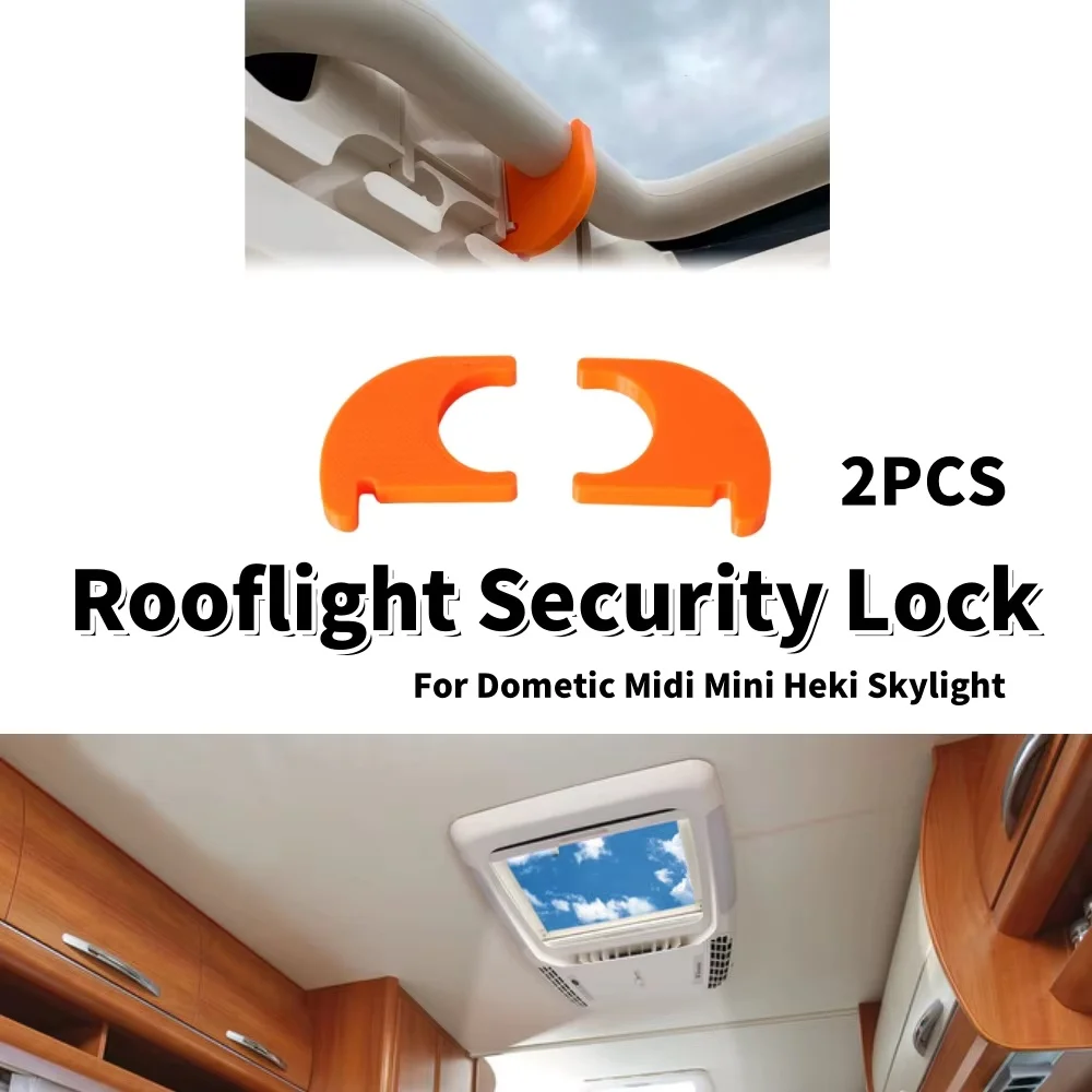 2PCS RV Sunroof Safety Lock Caravan Rooflight Windbreak Security Lock for Dometic Midi Mini Heki Caravan Motorhome Accessories