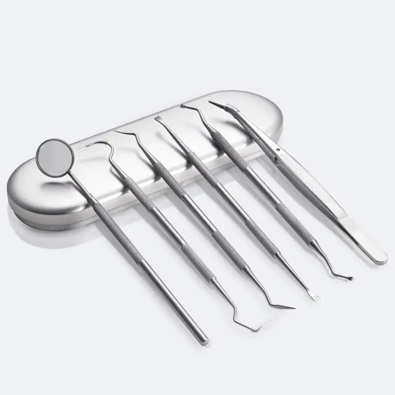 3/4/5/6-teiliges Zahnreinigungsset mit Schere, Zahnseide und anderem Mundpflegezubehör, Dentalwerkzeugset zur Entfernung von Zahnbelag – Detail 7