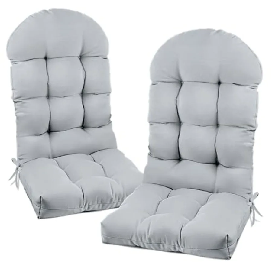 

Waterproof Adirondack Chair Cushion Set of 2 Thicked Extral Large Rocking Chair Cushions with Ties for Patio High Back Chair 47