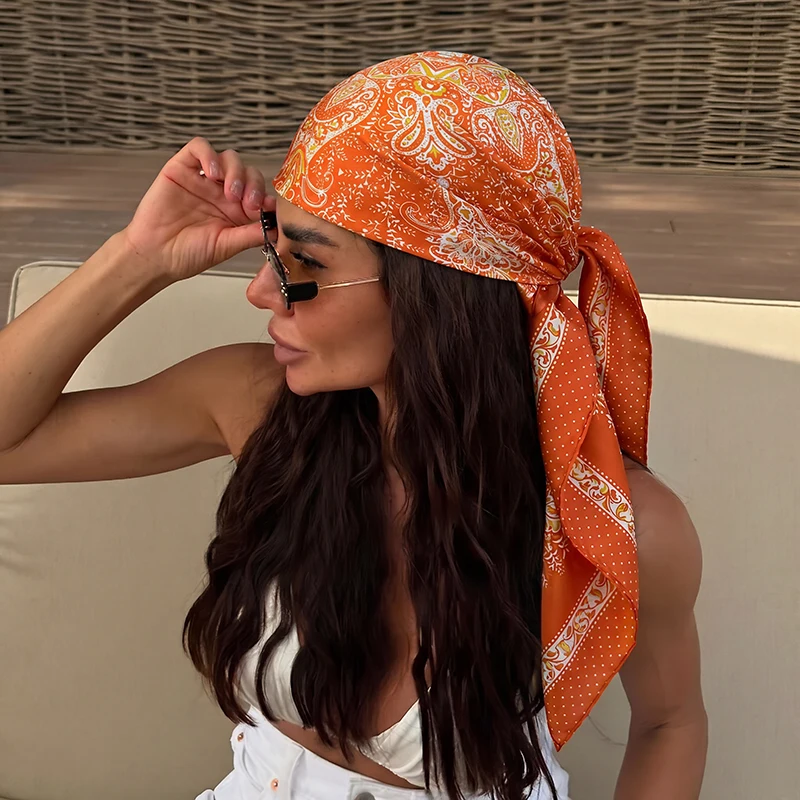 Scarf Silk Square - Foulard carré en soie pour femme