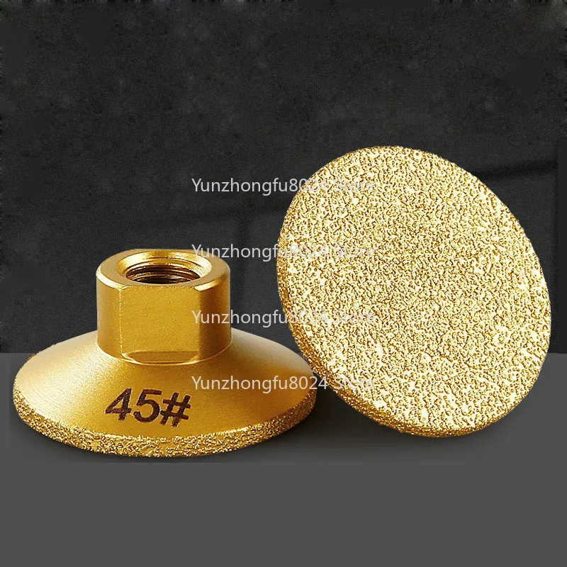 

10/14mm Brazed Flat Grinding Head Abrasives Stone Marble Quartz Granite Pebble Grinding Sharp Efficient Polishing Disc