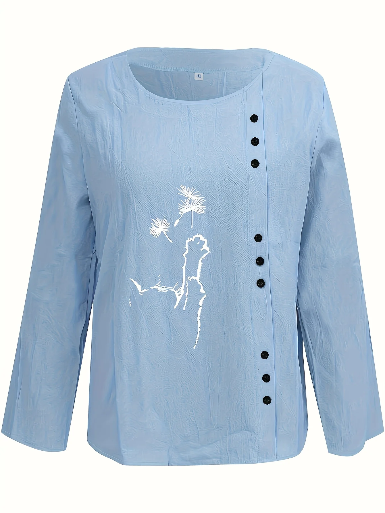 Women Plus Size Woven Spring And Summer Shirt