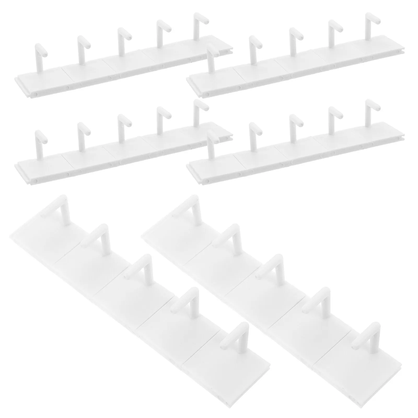 

6Sets Non Magnetic Plastic Manicure Display Stand for Cat Eye Press on Nails White Removable DIY Nail Art Practice Holder Base