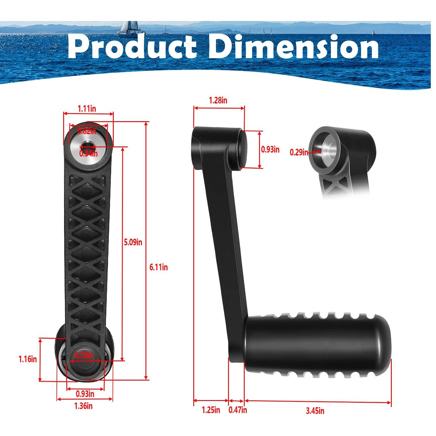3994210 Kurbelarm-/Griff-Baugruppe für Cannon 2013 & neuere manuelle Downrigger, für Easi-Troll Mini-Mag Serie für 0902001 0902000 – Detail 6