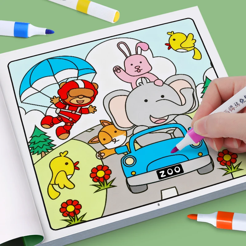 Children's Drawing and Coloring Book: Animals, Ocean, People - Educational Activity Pages for Ages 3-12, Early Learning Classroom Supplies, Classroom Learning, Birthday or Back-To-School Gifts, Creative Development Art Book for Boys and Girls, Colorful Illustrations, Vibrant Colors