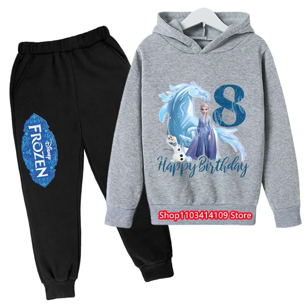 

Spring Autumn Girls Frozen Hoodie Set Kids Santa Claus Clothes Casual Boys Suit Children Suit Hoodies and Pants 2pcs