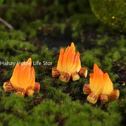1pc Resin Bonfire Model Miniature Decoration Campfire Toy Artificial Bonfire Resin Craft Ornament Campfire Miniature