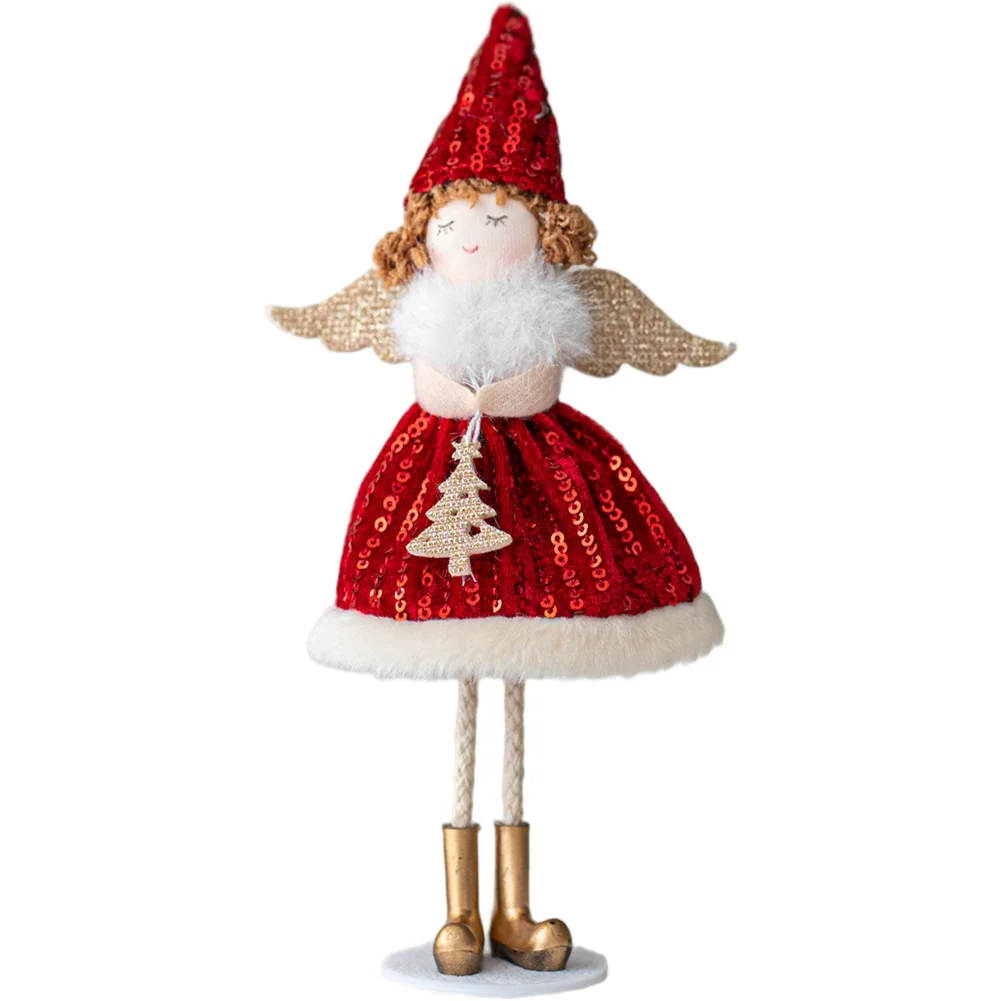 

Standing Plush Angel Ornament for Holiday For Tree and Seasonal Home Decoration Featuring Child Safe Soft Fabric