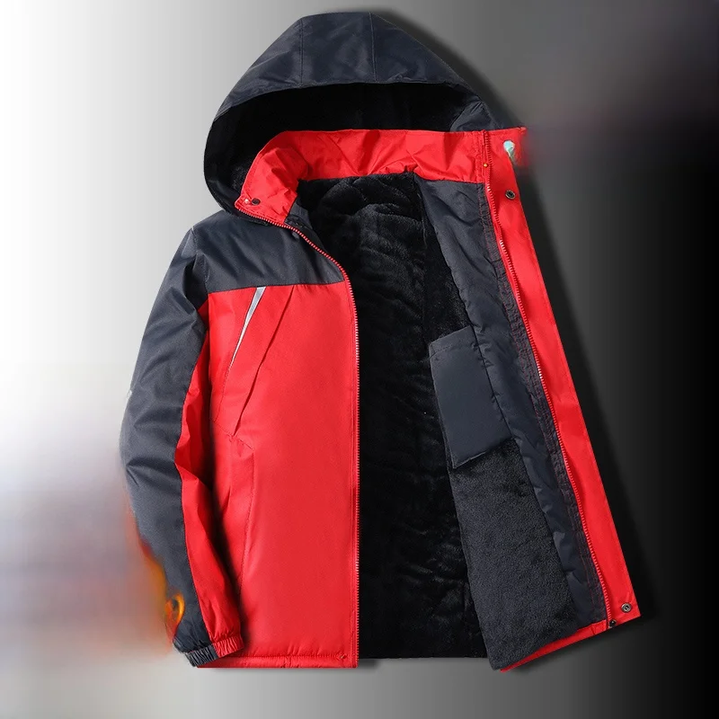 

Thiened Cotton Workwear Winter Warmth Protection Auto Repairing Overalls Set Youth Sle ex Loose Fit Casual Faion