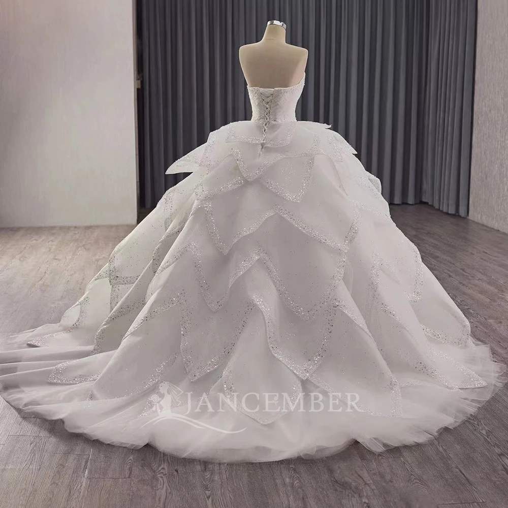 Aangepaste afneembare trein vrouwen baljurk trouwjurk bruids elegante mouwloze mooie kanten jurken vestidos para mujer