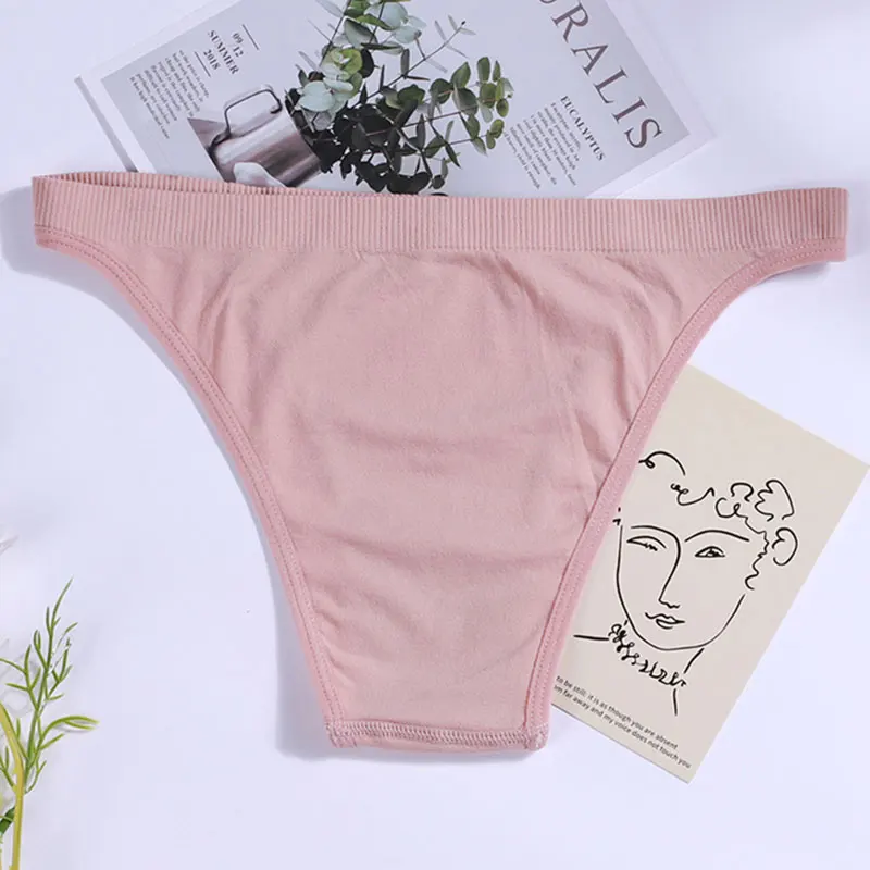 2 Pcs Women Seamless Panties Female Brief Sexy Underwear Low Rise Comfortable Underpants Lingerie Pantys