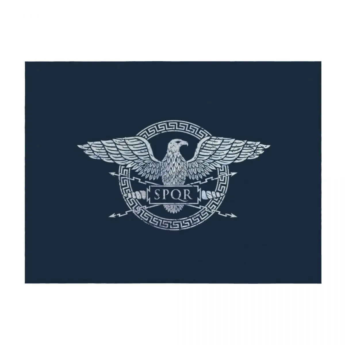 

SPQR Roman Empire Eagle Emblem - Vintage White Throw Blanket Bed linens Hairy Blankets For Sofas Summer Beddings Blankets