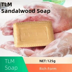 3/5pcs 125g TLM Sandalwood Soap Refreshing Fragrance Body Face Cleaning Moisturize Charming Remove Mites