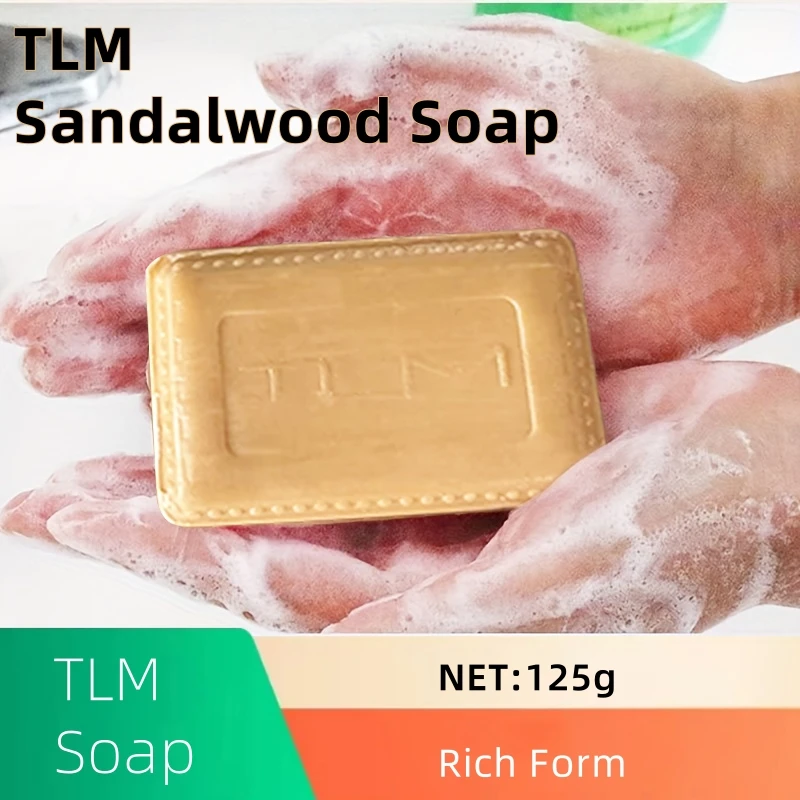 3/5pcs 125g TLM Sandalwood Soap Refreshing Fragrance Body Face Cleaning Moisturize Charming Remove Mites