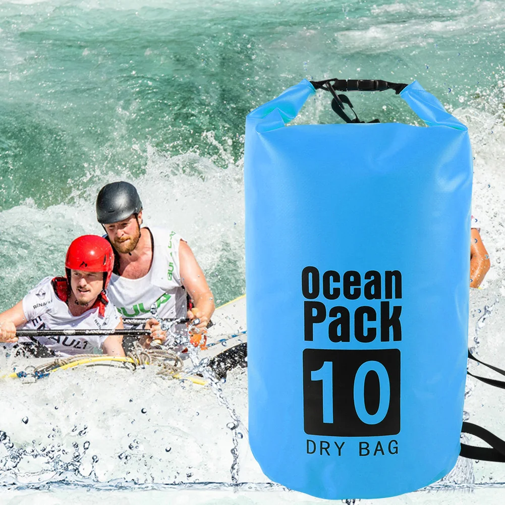 15-2L Swimming Waterproof Dry Bag Outdoor Floating Trekking Beach Backpack PVC Thickened Double-Layer Fabric IPX6 Waterproof Bag