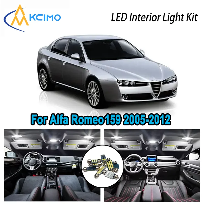 

High-Quality LED Interior Kit for Alfa Romeo 159 2005-2012 2007 2008 2009 Premium Error-Free Dome Map Trunk Automotive Lamps