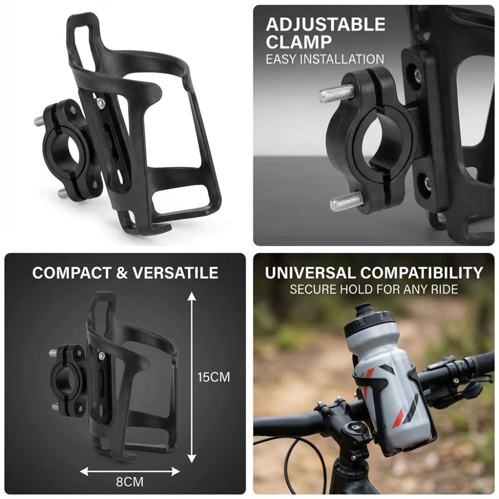 Bicycle Accessories Multifunctional Water Bottle Cup Holder Bike Versatile Holder for MTB Universal Cup Holder Without Punching