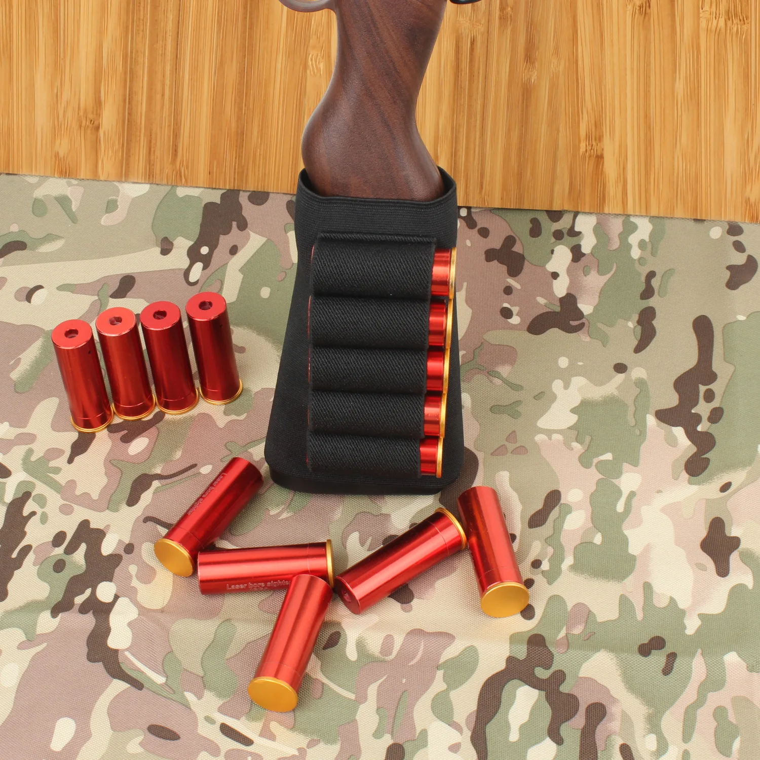 Shotgun Buttstock Bolsa de Munição, Shell Holder, Bala Cartucho Bandolier, Carrier Gun Acessório, Caça Militar Gea, 5, 9, 14, 50 Rodadas