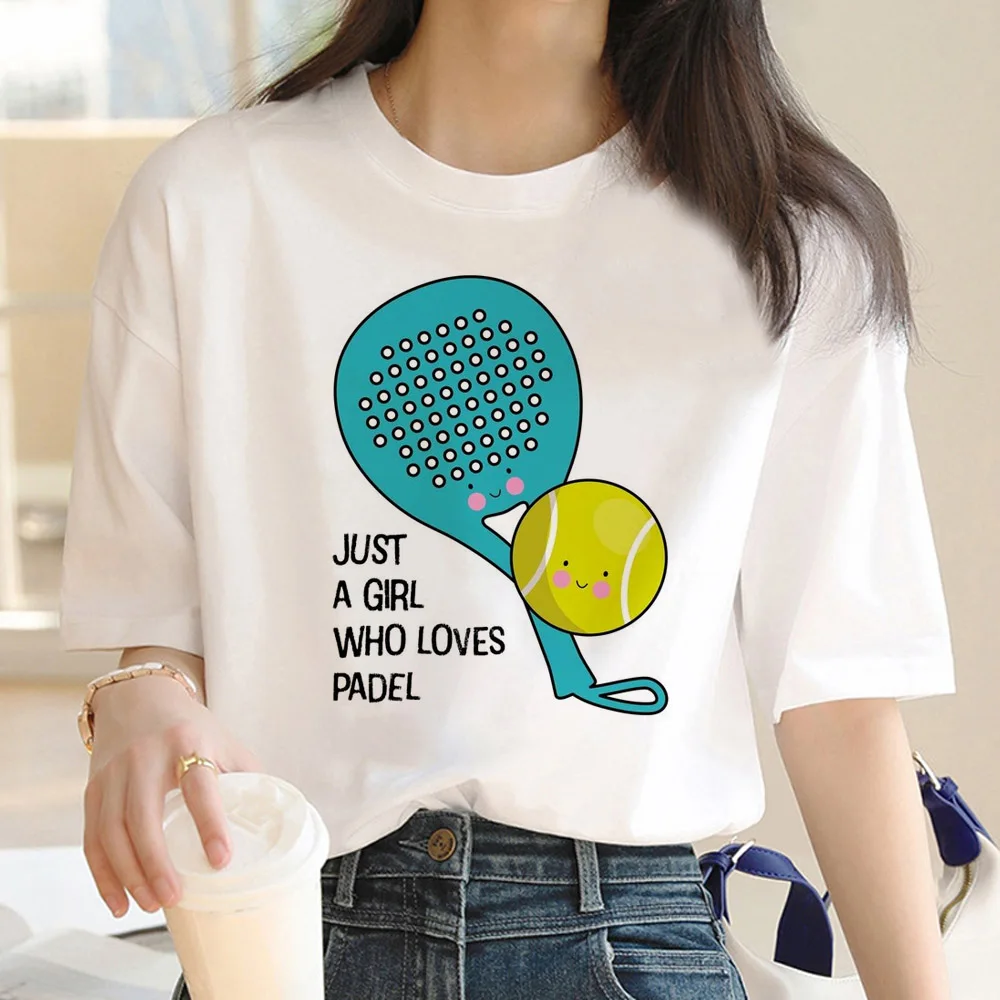 Padel t-shirts women funny Y2K designer tshirt girl manga clothing