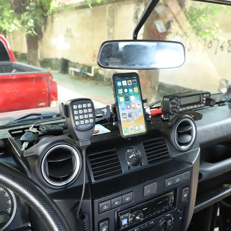 

Car Mobile Phone Holder GPS Bracket Dashboard Multifunctional Storage Frame Car Accessories For Land Rover Defender 90 110 130