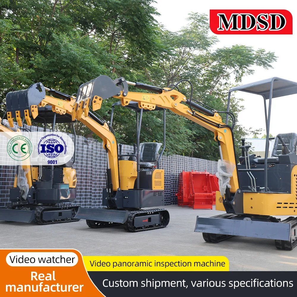 Mini Excavator Hidrolik Crawler Backhoe Digger Untuk Pertanian Rumah Tangga, Penggalian Parit, Pemasangan Kabel, dan Pengerukan Sungai, Kustomisasi Pabrik