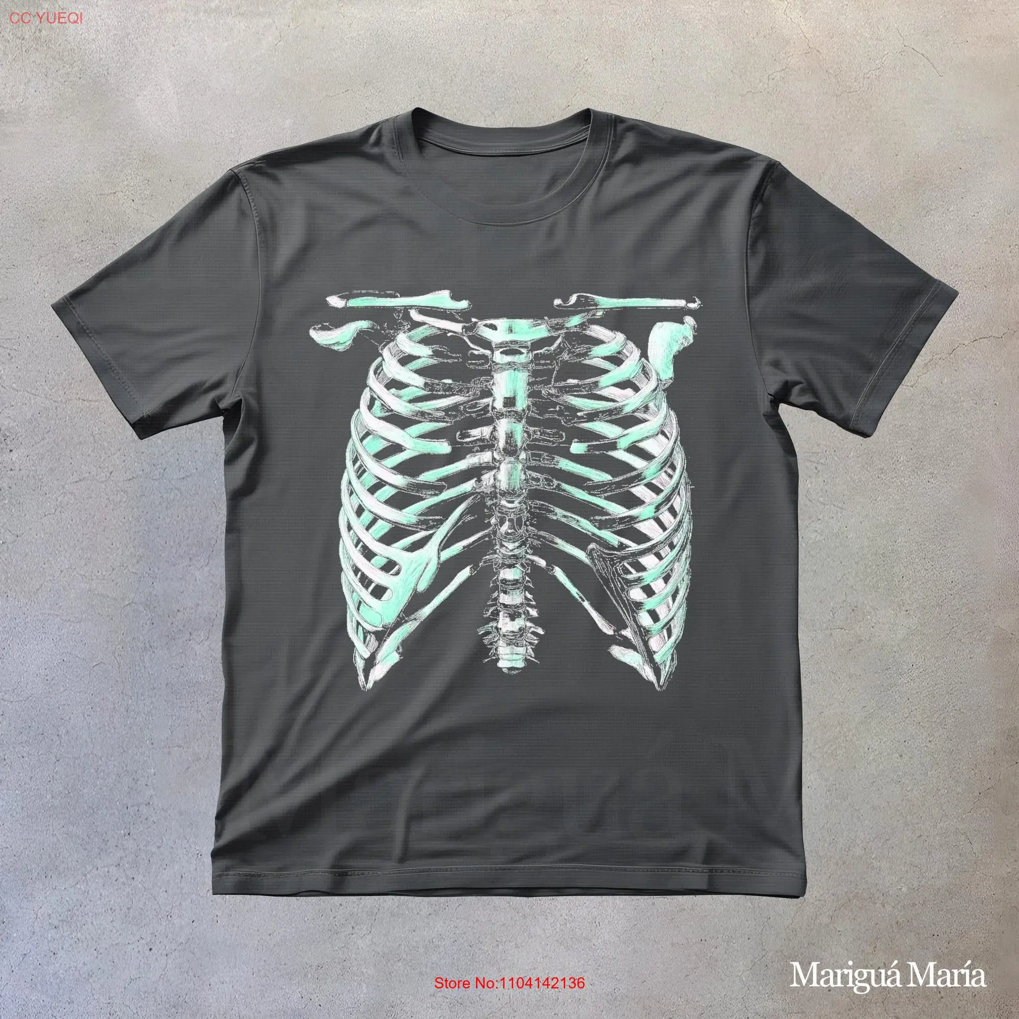 Rib Cage T Shirt long or short sleeves