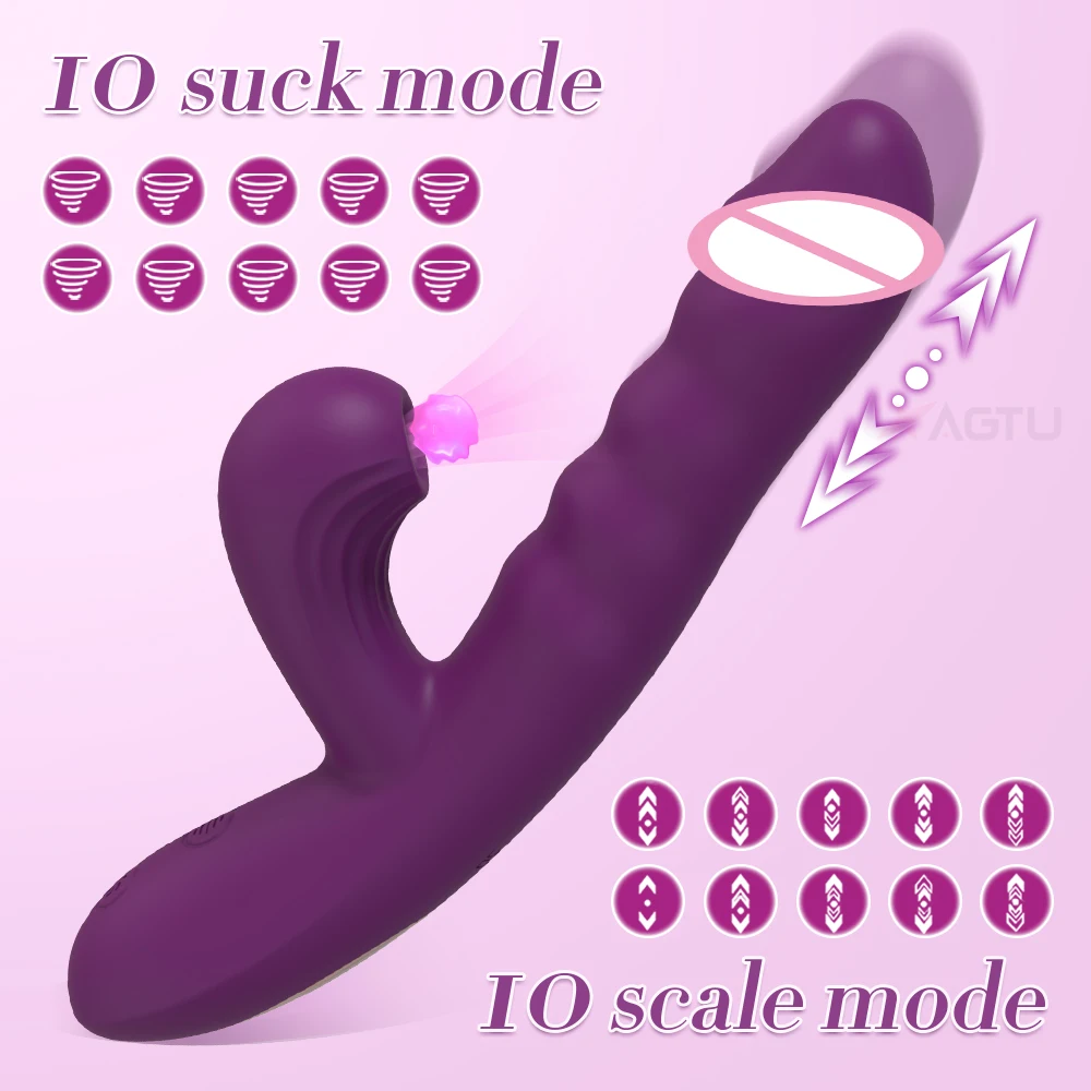 Powerful Thrusting Sucking Vibrator Female Sucker Clitoris Stimulator G Spot Dildo Massager Adult Goods Sex Toys Shop for Women