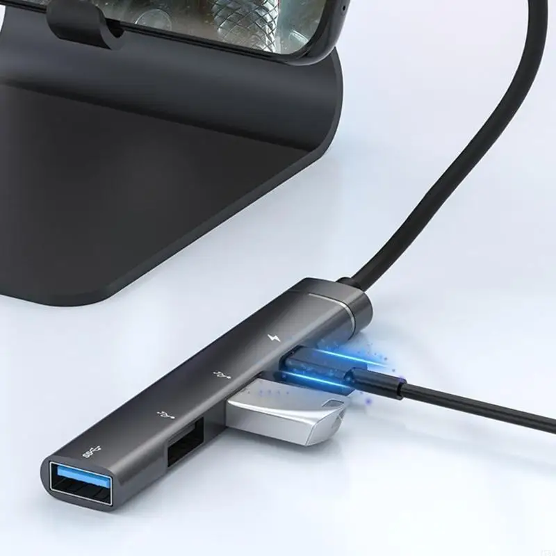 J78A USB3.0 Hub 4-port USB3.0 USB2.0 Type-C Extender USB PD Multi-splitter