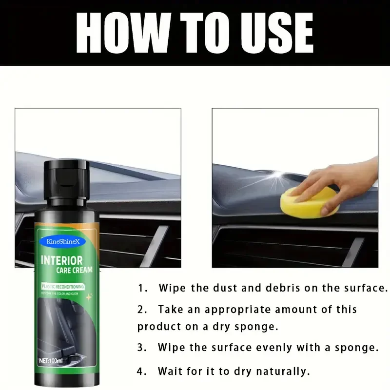 Cross Border Car Interior Cleaner, Porcelain Plated Seats, Dashboard Cleaning, Dust-proof Cleaning, Refurbishment