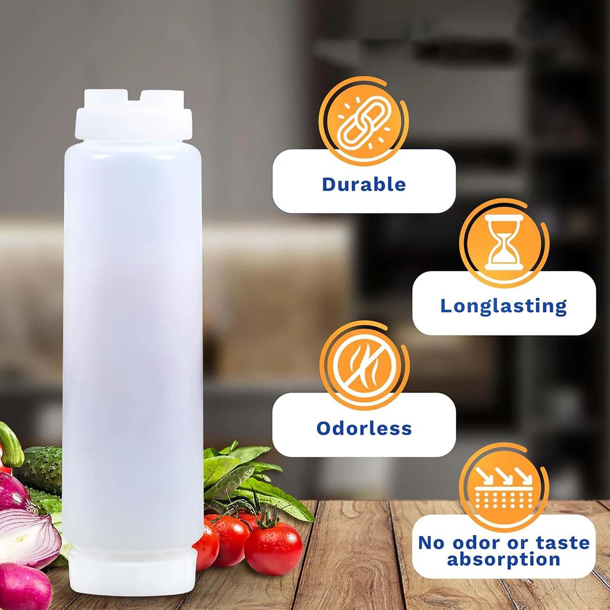 Big Capacity Plastic Sauce Bottles Double Head Squeeze Bottles Tomato Catchup Dispenser Kitchen Tools view 3