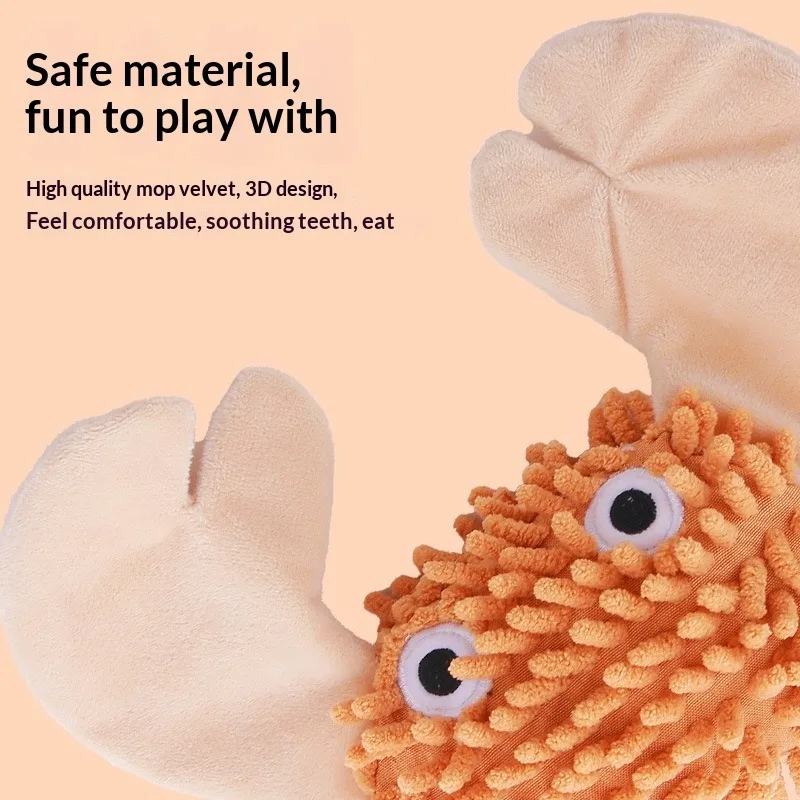 ZUJOLY Plush Hedgehog Dog Toys Squeaky No-Stuffing Hedgehog Suitable for Indoor and Outdoor Throwing Play