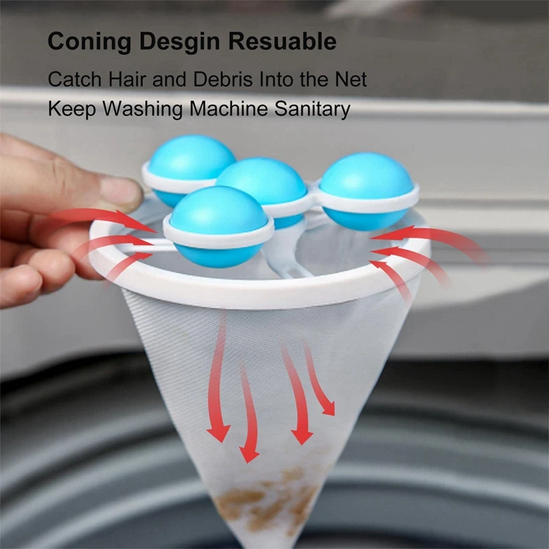 3PCS Reusable Hair Filter Cleaner For Laundry Mesh Lint Filter For Washing Machine Lint Catcher For Pet Household