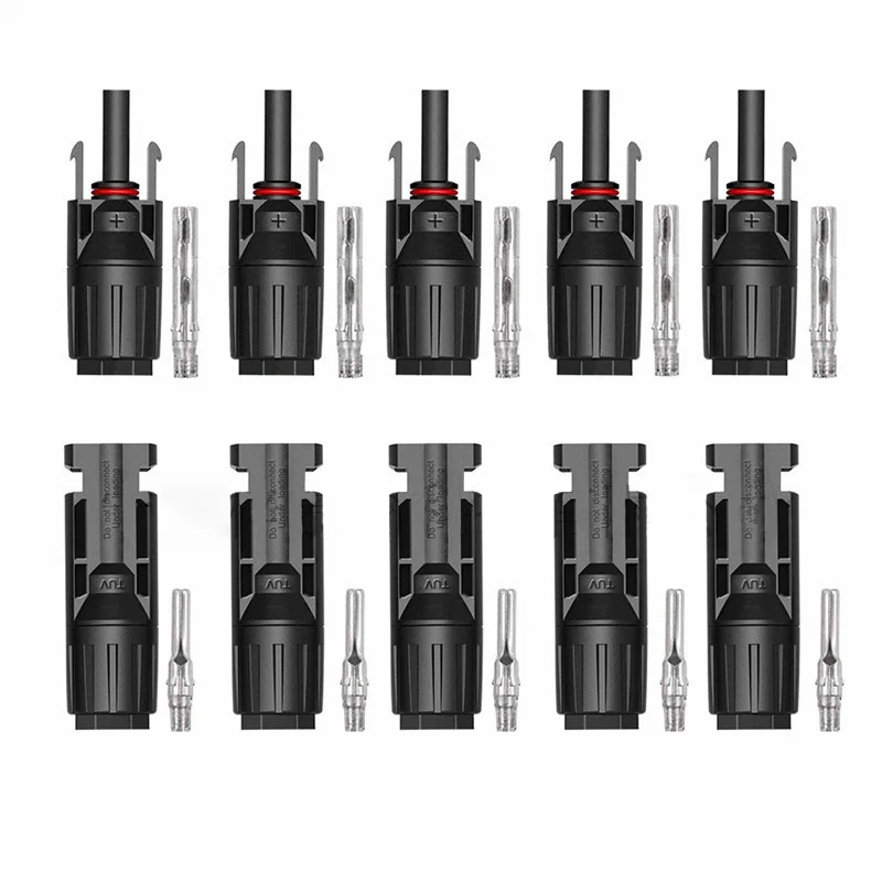 10 Pairs Male and Female Solar Panel Connector Used for Solar Cable Suitable Cable Cross Sections 2.5mm2~6.0mm2