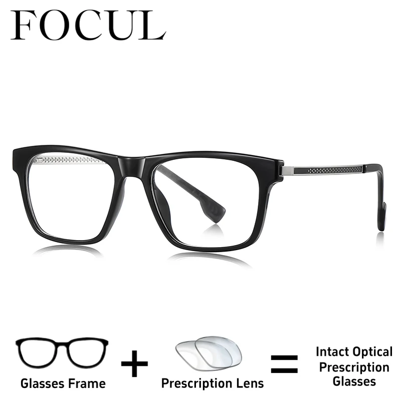 

FOCUL Square TR90 Comfortable Fit Women Glasses Progressive Photochromic Myopia Eyeglasses Custom Prescription Optical Eyewear