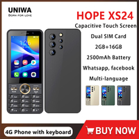 UNIWA HOPE XS24 4G Touch Screen Keypad Phone Android 8.1 Dual SIM Card Quad Core 3.5Inch 2GB+16GB 2500mAh Cellphone Whatsapp GPS