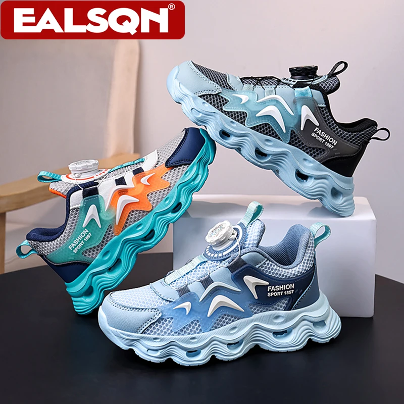 New Kids Boys Sports Shoes Spring Autumn Breathable Mesh Sneakers Lightweight Soft Sole Outdoor Walking Casual Tennis Shoes