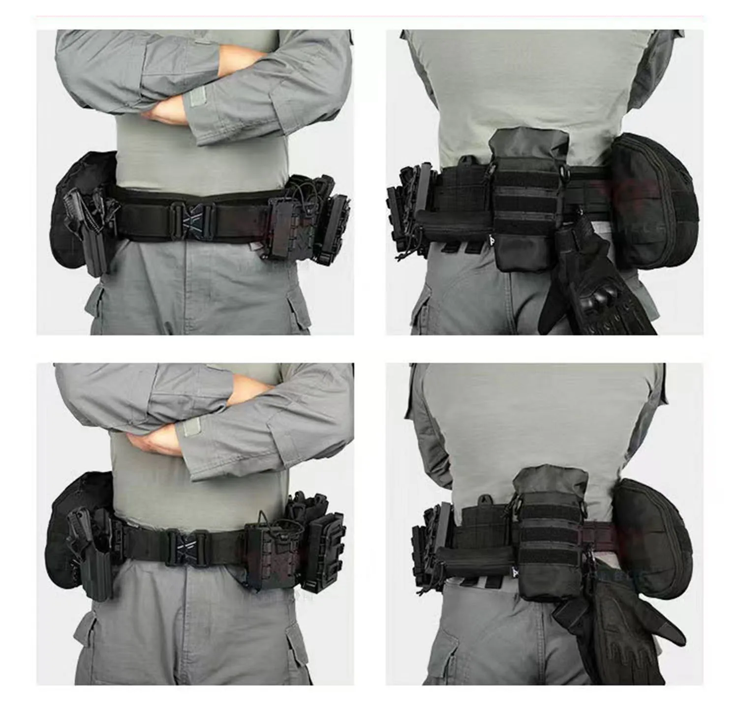 YAKEDA 3 في 1 حزام تكتيكي PALS قطع الليزر مول في الهواء الطلق متعدد الوظائف الصيد واجب الأمن المرور مسدس هواء حزام #4