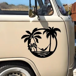 Palm Tree And Summer Car Caravan Stickers Camping Camper Motorhome Decor Viny Decals Accessories