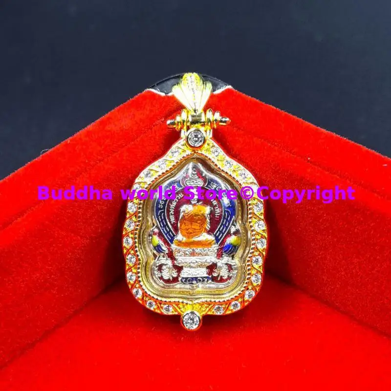 2024 Thailand temple Luang Pu Tim Effective God of wealth Buddha figure Pendant Amulet 2024 Bring good luck Recruit wealth