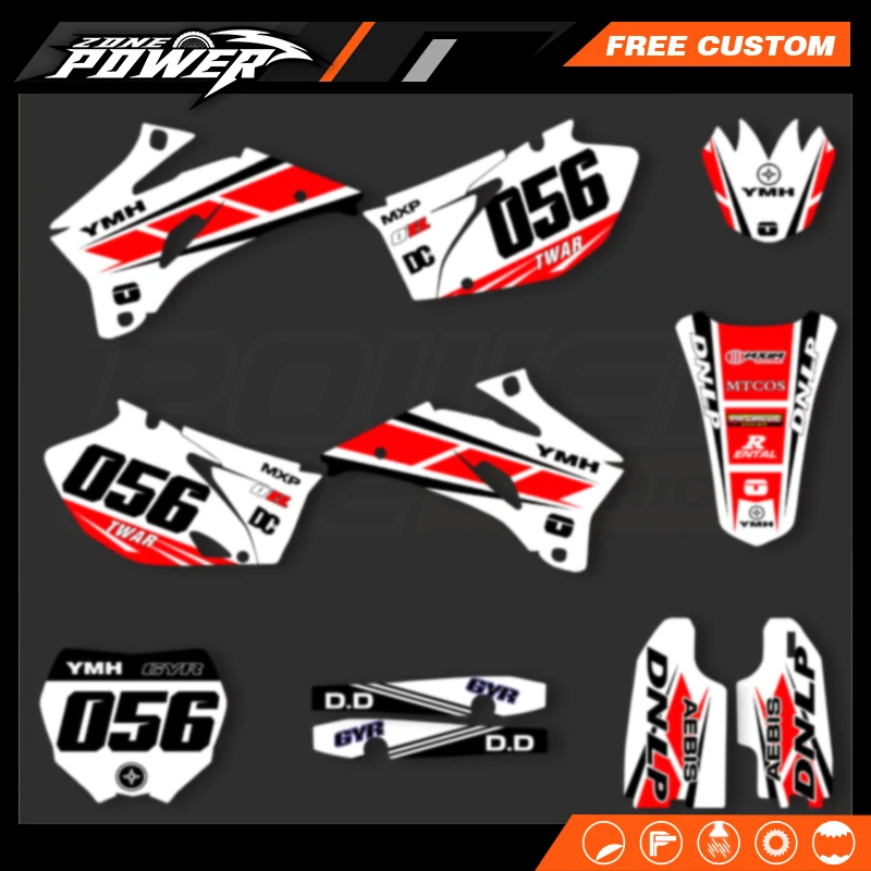 

Powerzone For Yamaha YZF 250 450 YZ250F YZ450F 2006 2007 2008 2009 Custom Motorcycle Graphic Background Stickers Kits 021
