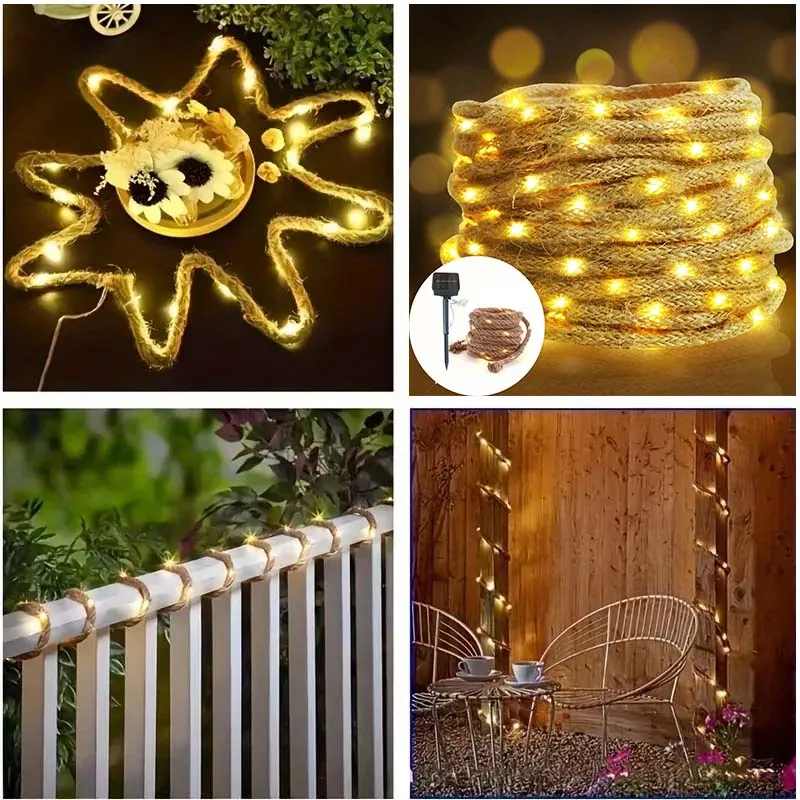 100-200 LED Solar Light Outdoor Garden Fairy String Light 8 Modes Led Twinkle Waterproof Lamp for Christmas Patio Tree Party