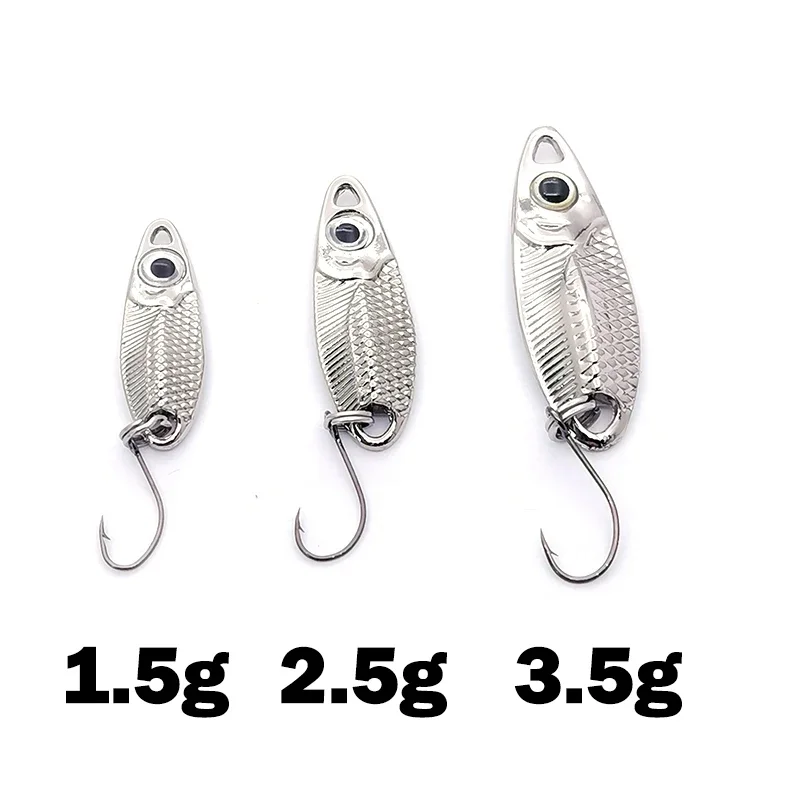 NEW Mini fishing Lure 1.5g2.5g3.5g spoon metal lures Spinnerbait Minnow small fish Single Hook jig Stream Trout baits pesca hot