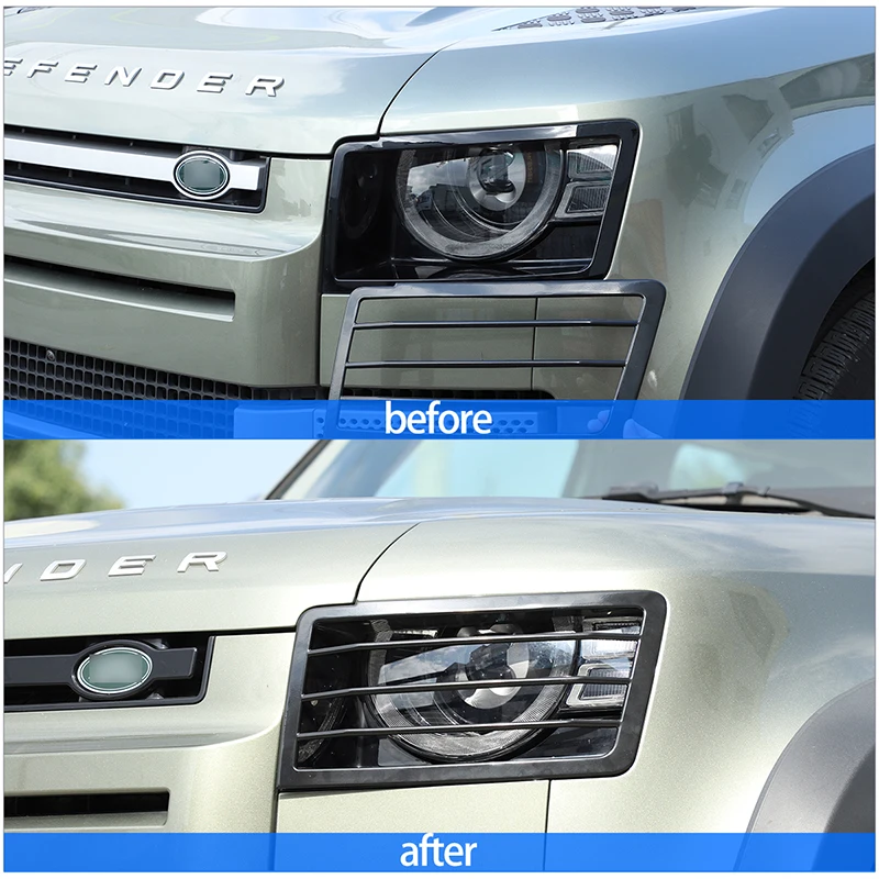 Front Headlight Guard Cover Rear Brake Tail Light Guard Cover For Land Rover Defender 90 110 130 2020-2025 Accessories