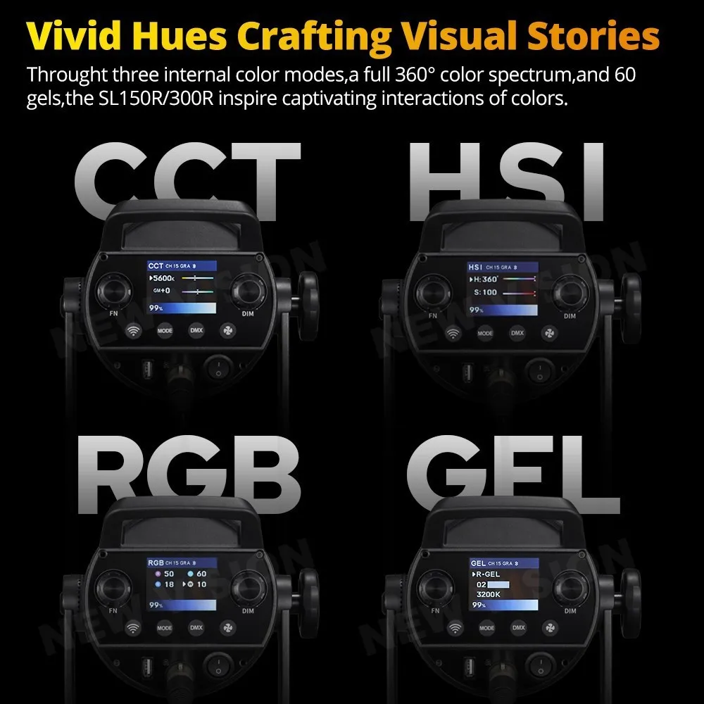 Godox SL150R SL300R RGB LED Video Light 2500K-10000K CRI 95+ TLCI 96+ Creative Bowens Mount Fill Light for Photography Studio