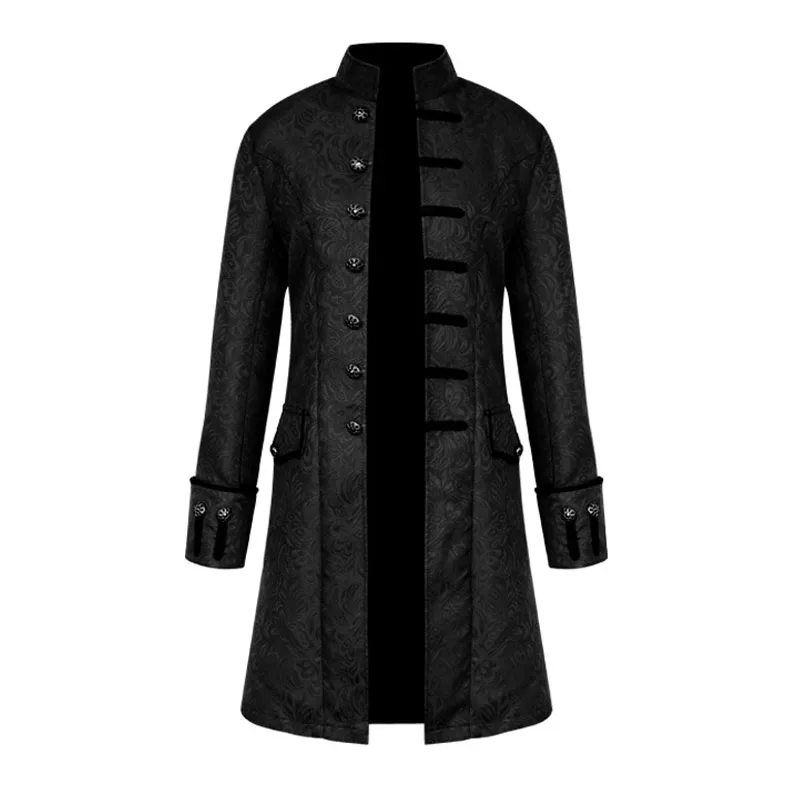 Adult Men Steampunk Trench Coat /Shirt Vintage Prince Overcoat Medieval Renaissance Jacket Victorian Edwardian Cosplay Costumes